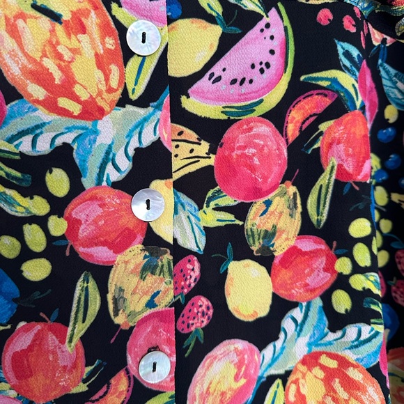 Show Me Your MuMu Johns Button Down Shirt in Fruity Tango - Size S - EUC - Picture 4 of 5